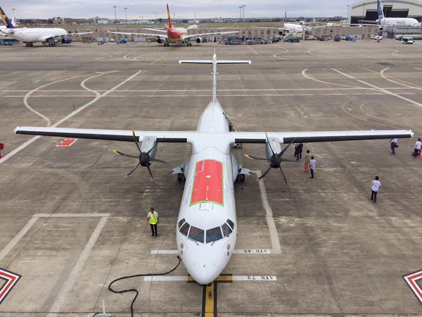 The ATR Green Demonstrator at Toulouse Airport. (ATR)