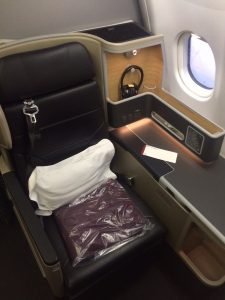 New business class seats are being progressively rolled out on Qantas's A330 fleet. (Chris Frame)