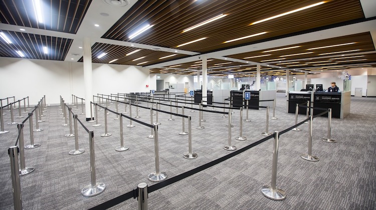 The new arrivals hall and baggage claim area at Queenstown Airport. (Queenstown Airport Corporation)