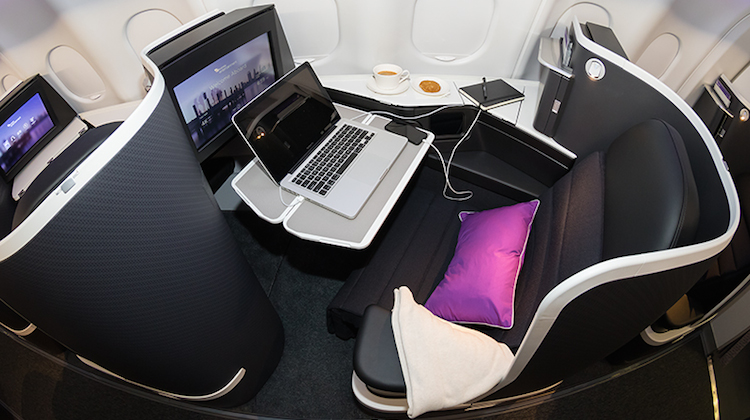 Virgin Australia's new business class seats are manufactured by B/E Aerospace. (Seth Jaworski)