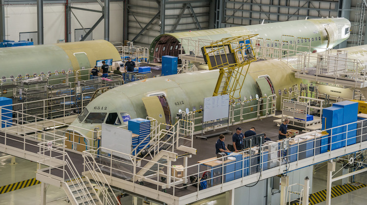 A supplied image of inside Airbus's Mobile Alabama facility. (Airbus)