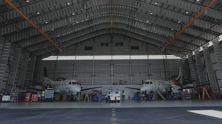 An image of the Aviex hangar from the Queensland Airports Ltd 2012/13 annual report. (QAL Ltd)