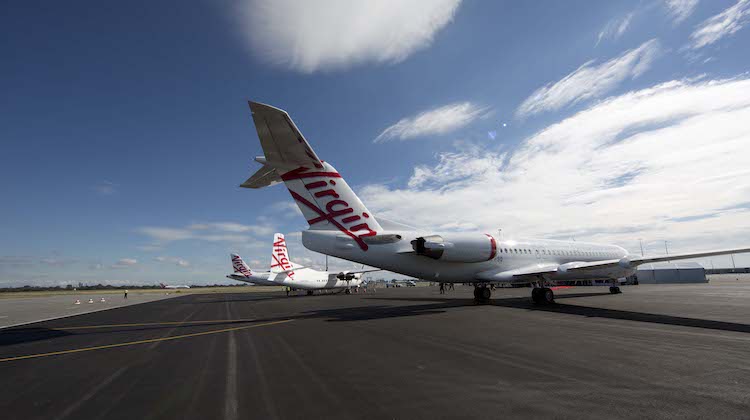 Virgin Australia Fokker 100 at Perth. (Virgin Australia)