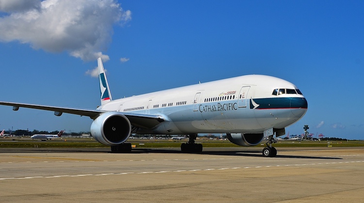 A Cathay Pacific Boeing 777-300ER B-KQR at Sydney Airport. (Cathay Pacific)
