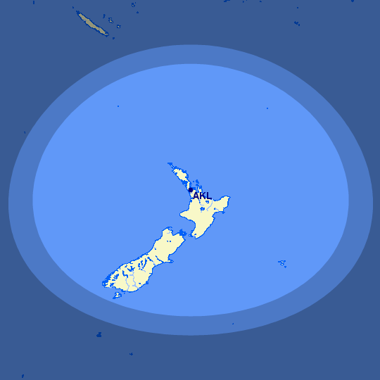 Range maps of the ATR 72-500 and ATR 72-600 from Auckland. (gcmap.com)