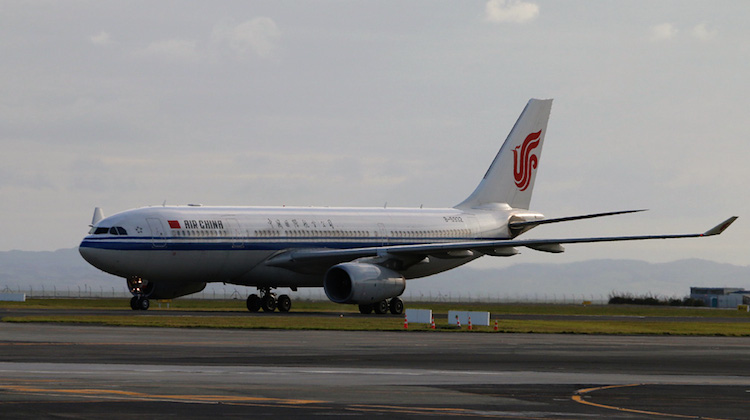 AUCKLAND NEW ZEALAND December 10, 2015. Air China Airbus A330-200 B-5932 arriving at Auckland International Airport today to begin the new direct service from Beijing to Auckland. (Mike Millett)
