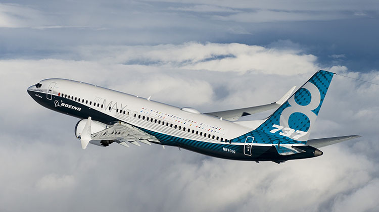 737Max; Boeing, Seattle, Renton, 737MAX First Flight, Airplane 1A001; K66500-04; Air to Air