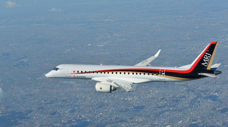 The Mitsubishi Regional Jet has resumed test flights. (Mitsubishi Aircraft Corp)