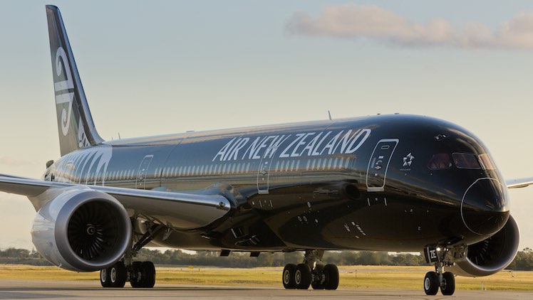 A file image of an Air NZ 787-9 Dreamliner.