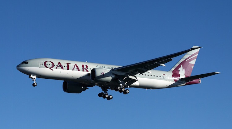 A file image of a Qatar Airways Boeing 777-200LR. (Rob Finlayson)
