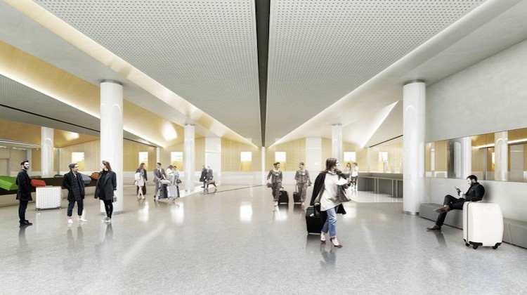 An artist's impression of Canberra Airport's new international terminal. (Canberra Airport)