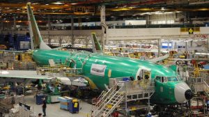 The first RAAA P-8A in production at Boeing's Renton facility. (Boeing)