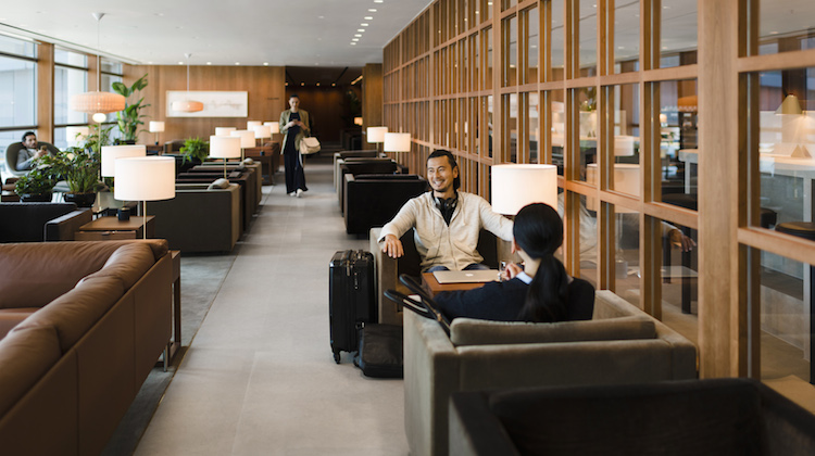 A supplied image of Cathay Pacific's The Pier business class lounge. (Cathay Pacific)