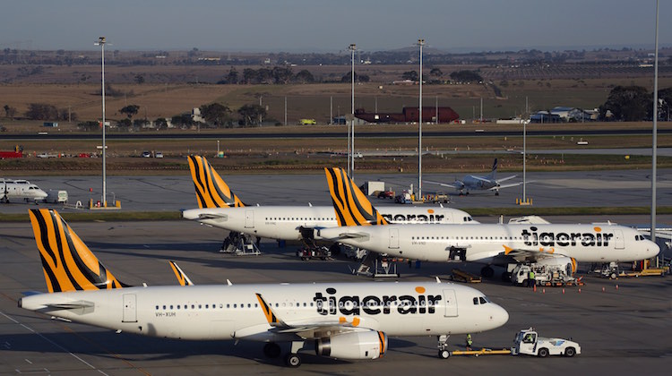 Tigerair Australia aircraft at Melbourne Airport. (Rob Finlayson)