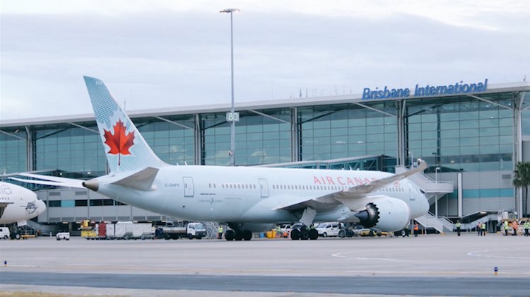 Air Canada at gate BNE