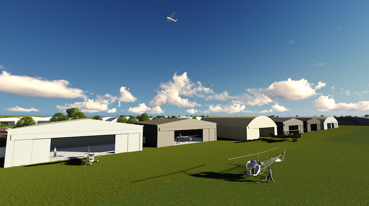 An artist's impression of Cowra Airport's new aviation development. (Cowra Shire Council)
