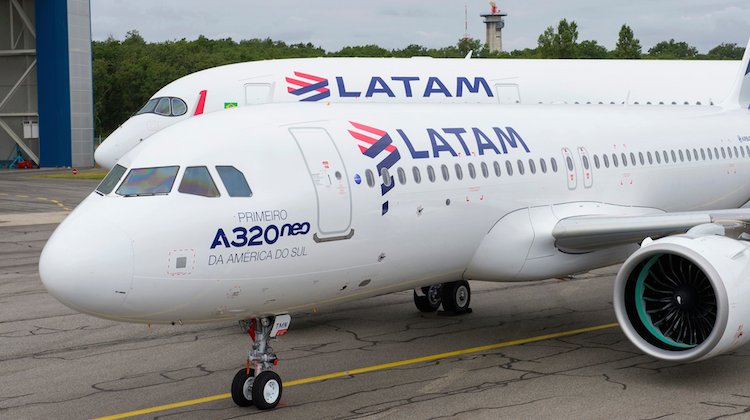 A file image of LATAM Airlines' first Airbus A320neo at Toulouse, France. (Airbus)
