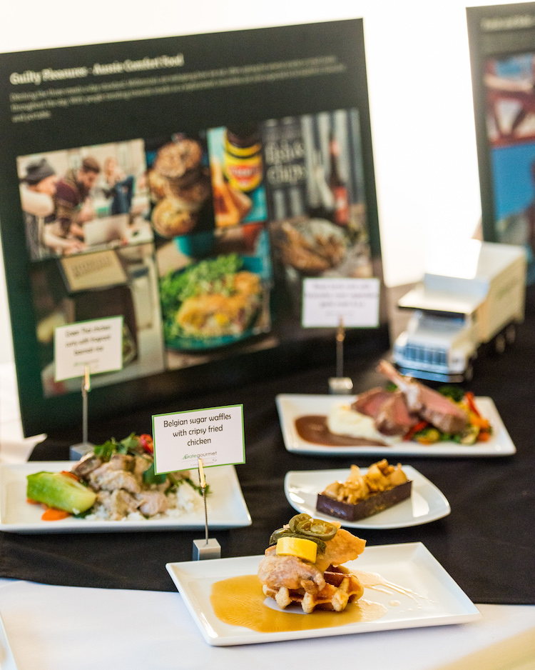 Food at the official opening of Gate Gourmet's Brisbane catering centre. (Gate Gourmet)