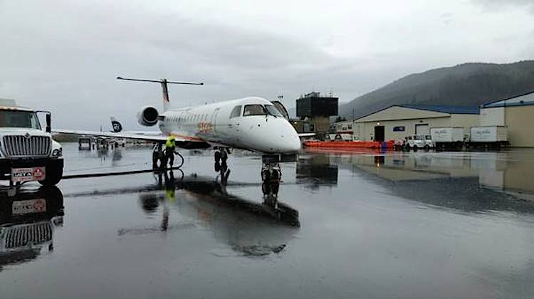 Jetgo's Embraer ERJ-140LR at Ketchikan, Alaska. (Jetgo) 
