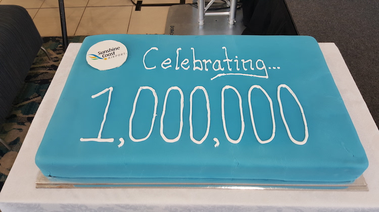 Sunshine Coast Airport cake for one million passengers. (Sunshine Coast Airport)