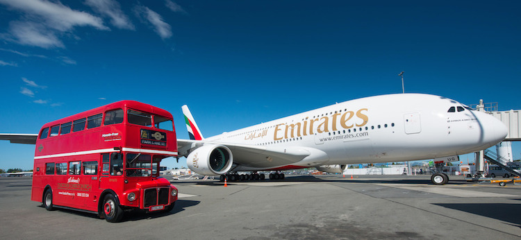 From a London Bus to Christchurch on Emirates' A380. (Emirates)