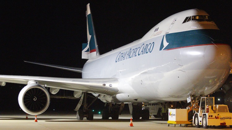Cathay Pacific Boeing 747-8F B-LJM at Brisbane West Wellcamp Airport. (Wellcamp)