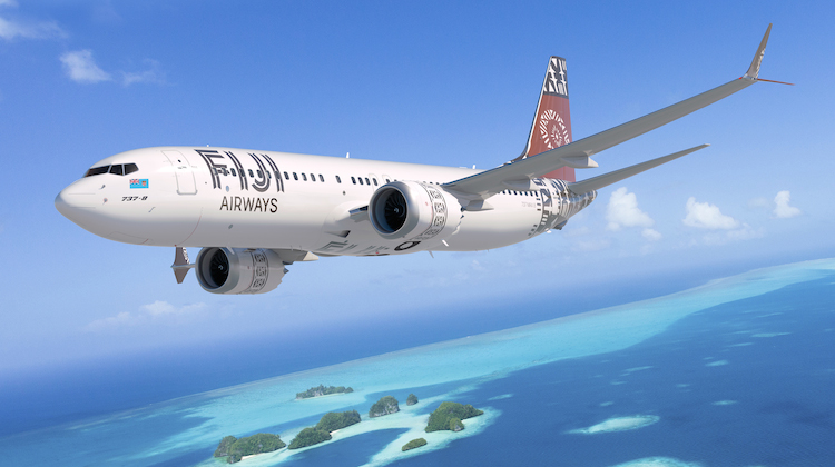 An artist's impression of the Boeing 737 MAX 8 in Fiji Airways livery. (Fiji Airways/Boeing)