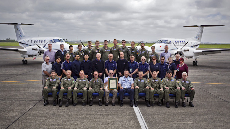 Hawker Pacific and 42 Squadron with the NZ Defence Force award for excellence. (Hawker Pacific)