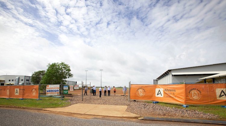 The site of the new base at Darwin Airport. (RFDS Central Operations/Twitter)