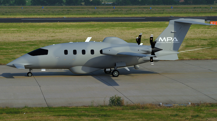 Piaggio Aerospace Multirole Patrol Aircraft (MPA) an evolution and development of P.180 Avanti aircraft for Special Mission applications. (Piaggio)