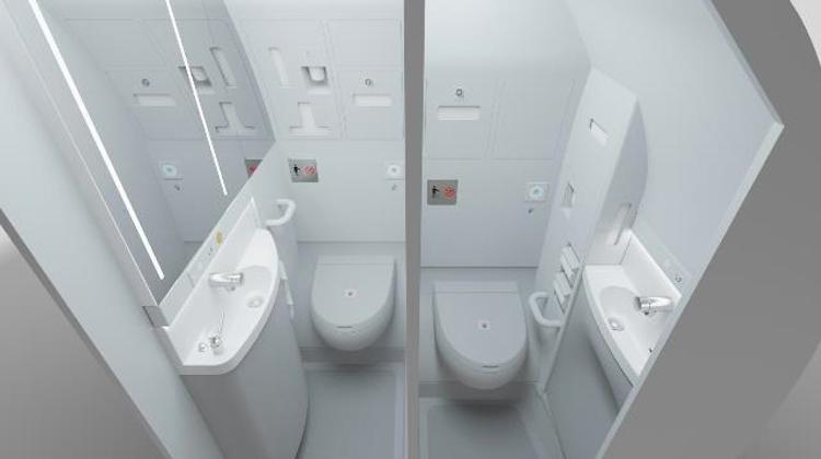 A file image of the Space Flex version two module lavatories. (Airbus/Zodiac Aerospace)