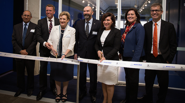 The official opening of the Boeing Research and Technology Australia centre at the University of Queensland. (Boeing) 