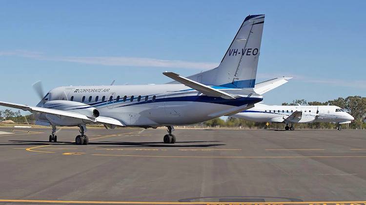 A file image of a Fly Corporate Saab 340B. (Fly Corporate/Facebook)