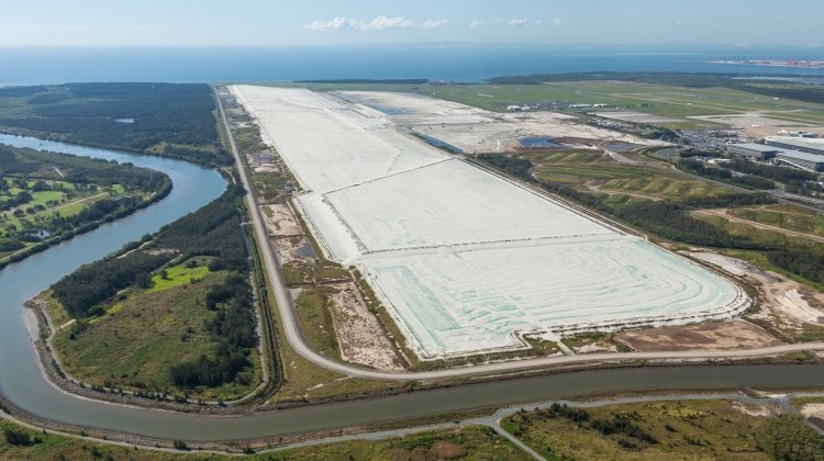 A supplied image of Brisbane Airport's new parallel runway. (Brisbane Airport)