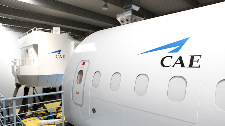 A file image of a CAE flight simulator facility. (CAE)