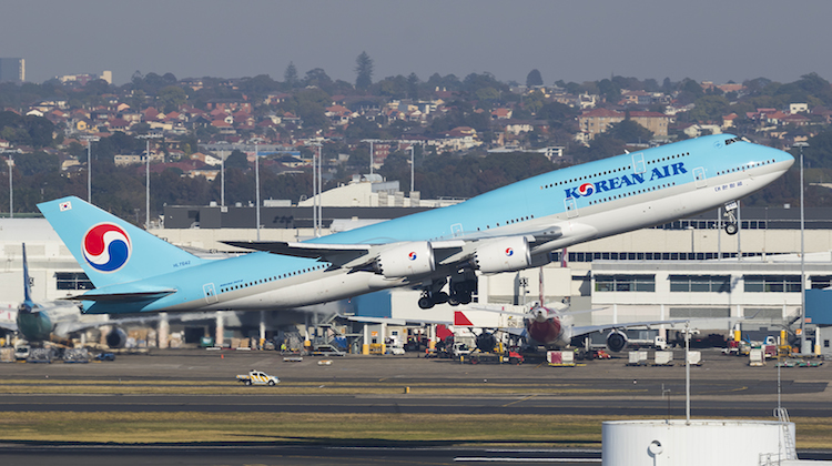 Korean Air Boeing 747-8I HL7642 at Sydney Airport. (Seth Jaworski)