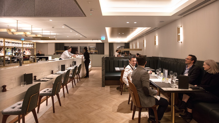 The food offering at Qantas's London Heathrow lounge will feature a la carte service with British fares such as ploughman’s platters and pot pies alongside Australian dishes. (Qantas)