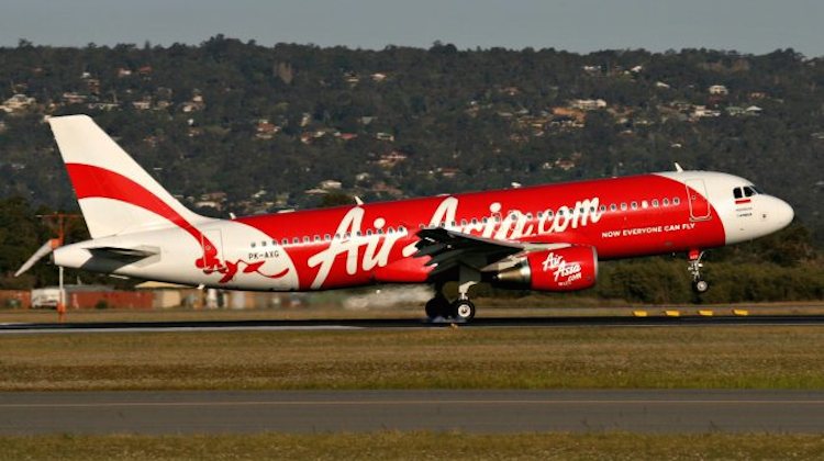 A file image of an AirAsia Airbus A320 at Perth Airport. (Brenden Scott)