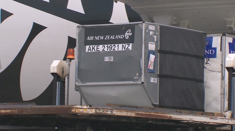 A file image of an Air New Zealand cargo container. (Air New Zealand)