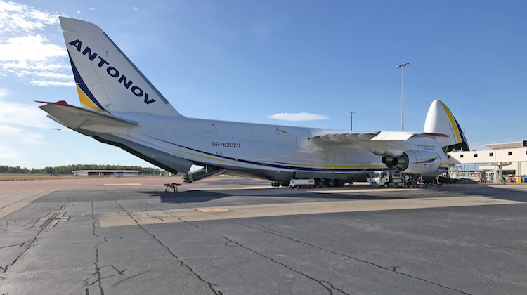 The two Airbus Helicopters H175s were delivered in an Antonov An-124. (Babcock Australasia) 