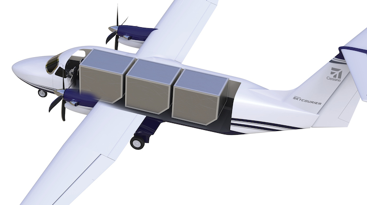 An illustration of the Cessna Skycourier in cargo configuration. (Textron Aviation)