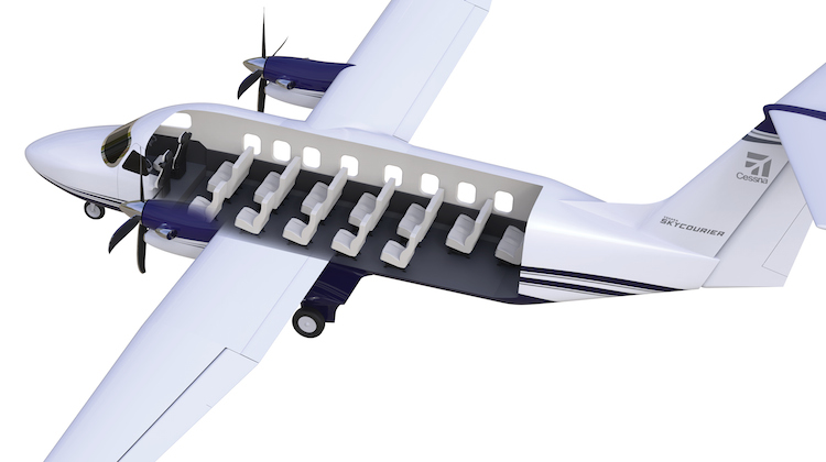 An illustration of the Cessna Skycourier in passenger configuration. (Textron Aviation)