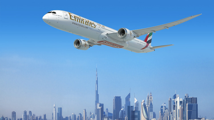 An artist's impression of the Boeing 787-10 in Emirates livery. (Emirates)
