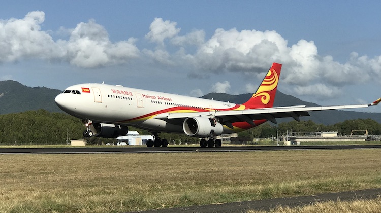 Hainan Airlines Airbus A330-200 B-5963 arrives at Cairns Airport. (Cairns Airport)