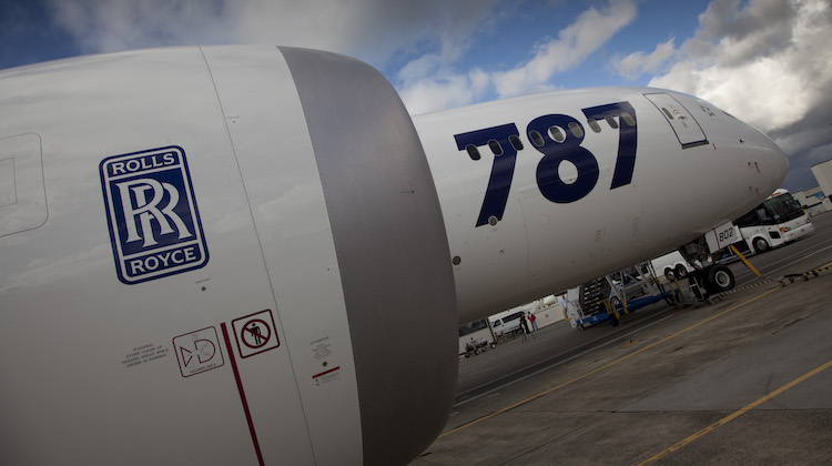 A file image of a Boeing 787 with a Rolls-Royce Trent 1000 engine. (Rolls-Royce)
