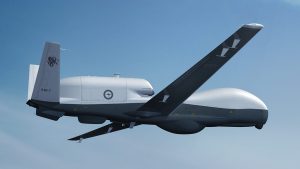 A file image of a Northrop Grumman MQ-4C Triton in Australian Defence Force colours. (Defence)