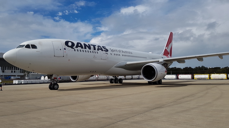 A file image of Qantas Airbus A330-200 VH-EBB. (Qantas)
