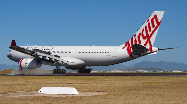 Virgin Australia Airbus A330-300 VH-XFG arrives at Townsville. (Dave Parer)