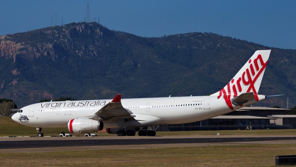 Virgin Australia Airbus A330-200 VH-XFG at Townsville Airport on May 6 2018. (Dave Parer)
