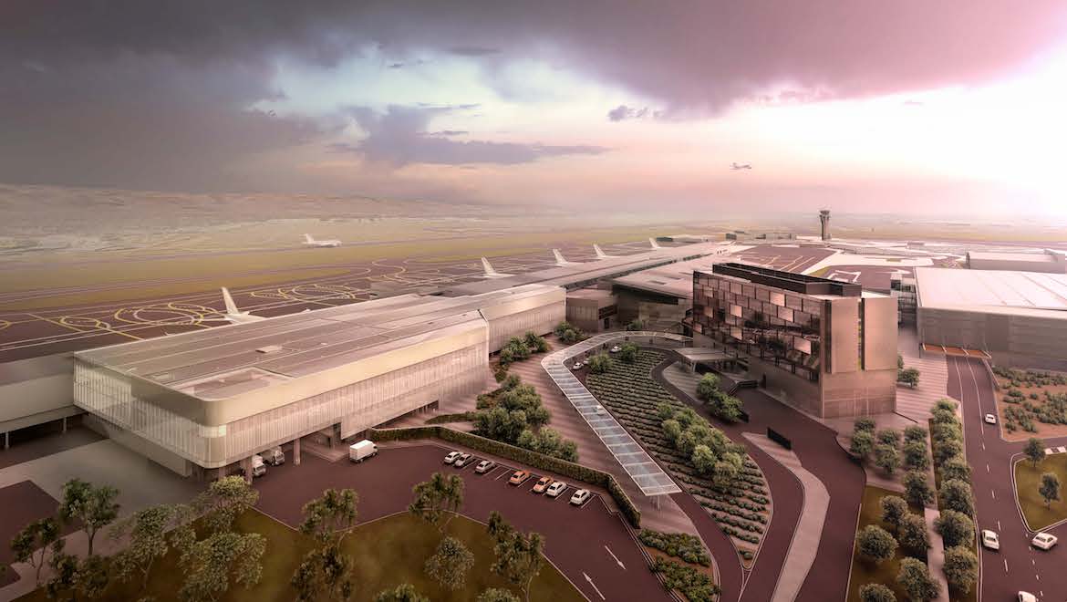 An artist's impression of the Adelaide Airport terminal expansion project. (Adelaide Airport)